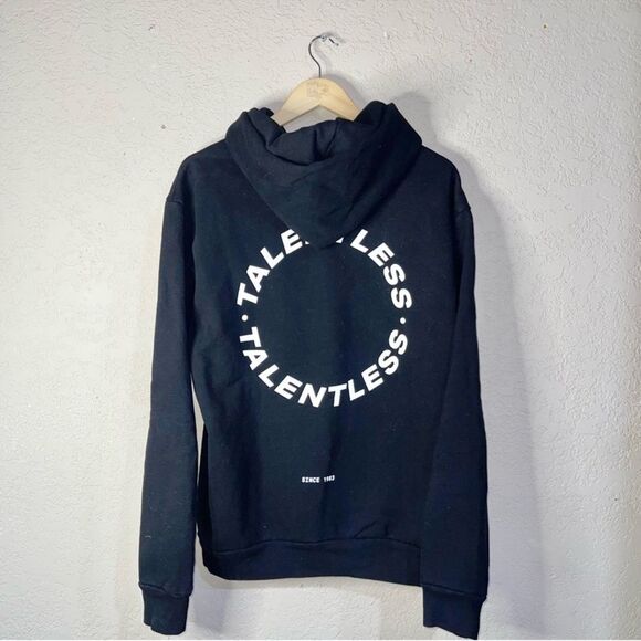 Talentless Pitch Black Circle Logo Pullover Hoodie Cozy  Sweatshirt Sz Small - Picture 9 of 12